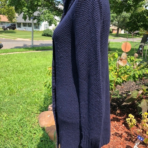 Banana republic navy knit duster sweater - Picture 3 of 8